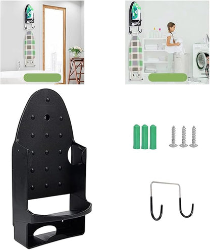 Wall-Mounted Ironing Board Hanger, Heat Resistant Iron Holder for Household & Bathroom