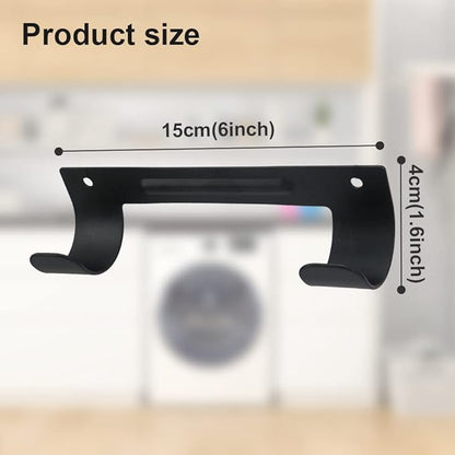 Ironing Board Hanger Wall Mount Ironing Board Holder Organizer Wall Rack for Laundry Rooms Storage Rack Hanging Shelf Hanger (Black-4 PCS)
