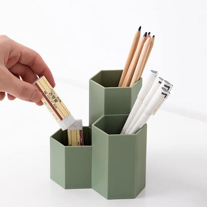 Pencil Organizer Pen Holder for Desk Pens Cup Small Desk Organizer Cute Pen Holder for Office,School and Home (Green)
