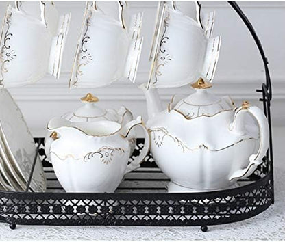 Coffee Cup Holder Stand - Wrought Iron Mug Rack and Dishes Organizer - Drainer Storage Drying Rack for Counter, Cabinet, Table, Kitchen, Restaurant, Office (Black B)