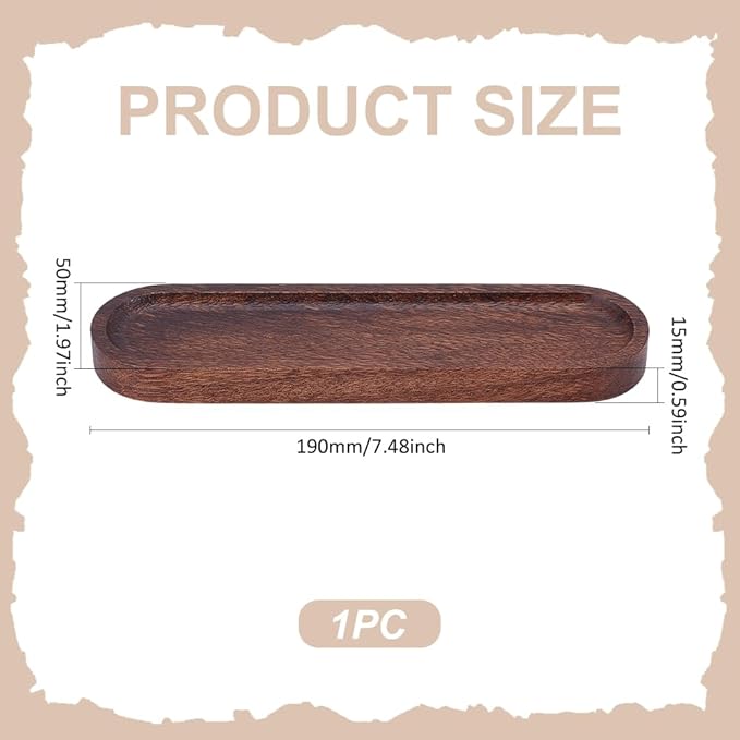 UNICRAFTALE Walnut Wood Desk Pen Tray Office Desk Organizer Minimalist Pencil Holder for Writing Instrument Rest Work Student Teacher Gift 7.48"x1.96"