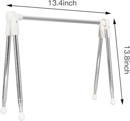 Foldable Telescopic Drying Rack, Adjustable Stainless Steel Clothes Hanger, Portable Laundry Rack for Indoor & Travel Use