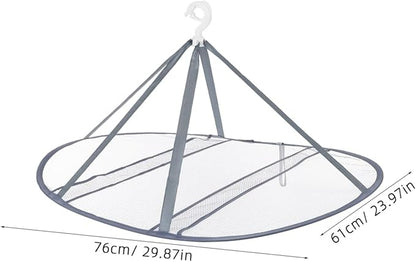 PRETYZOOM Multi-Functional Breathable Mesh Drying Rack Flat Clothes Dryer for Sweaters and Laundry Portable Hanging Net for Indoor/Outdoor Use Adjustable and Foldable Design