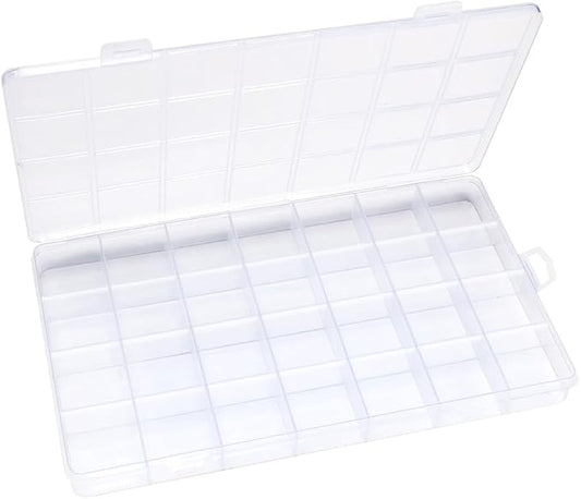 Eppingwin 28 Grids Bead Organizer, Craft Organizers and Storage, Acrylic Organizers, Plastic Bead Organizer Box for Crafts Organizing Storing