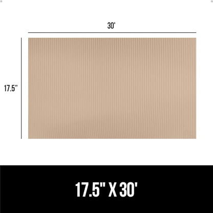 GORILLA GRIP DuraGuard Shelf Liner, 17.5x30 Non-Adhesive Cabinet Liners for Kitchen Drawers, Shelves, Refrigerator, Pantry Storage, Bathroom Closet, Durable Waterproof BPA Free Ribbed Plastic, Beige