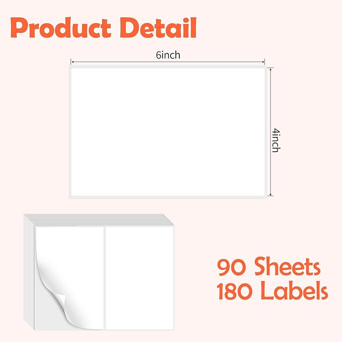 180Pcs 4"x6" Labels for Storage Bins, Removable No Residue Large Storage Bin Labels, Waterproof & Oil-Resistant & Tear-Resistant Stickers for Plastic Bins, Boxes, and Cases