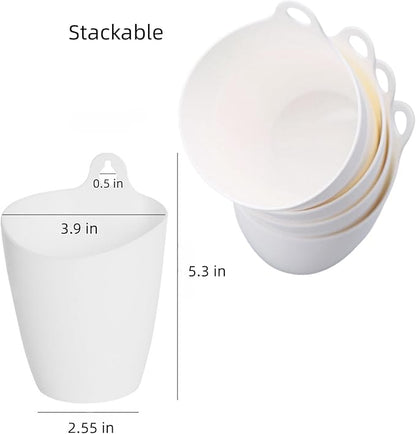 yaocoral 3 Pack Wall Toothbrush Holder for Bathroom Shower Organizer Hanging Cup Holder for Tooth Brush,Electric Toothbrush,Toothpaste,Razor,Makeup Brush,Pen,Adhesive Bucket Wall Organizer