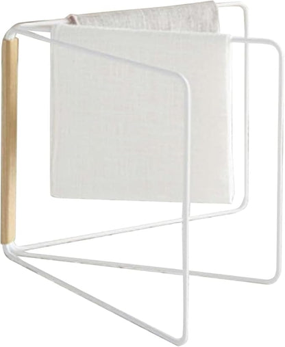 Kitchen Countertop Dish Cloth Drying Rack, Dish Rag Holder 3 Arms Folding Dishcloth Holder Dish Cloth Rag Towel Hanging Rack Organizer, White(White)
