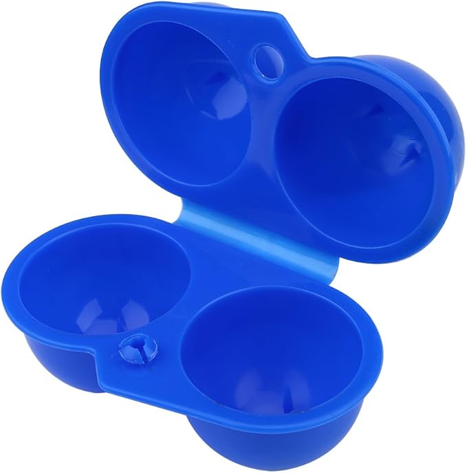 2 Grids Camping Egg Container, 4.53x2.95inch Blue Eggs Holder Campings, Portable Camping Egg Holders for Outdoor Campings Picnic