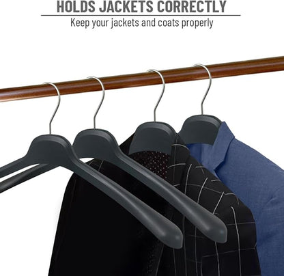 All Hung Up Hangers Plastic Coat Hangers, Clothes Hangers (Black, 36pk)