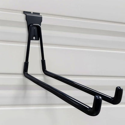 Slatwall Hooks Heavy Duty Slat Wall Accessories Garage Large U Hooks Storage Utility Hanging Hooks for Garage Organizers, Black(10 Pack)