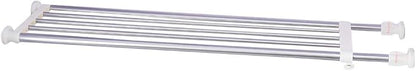 BAOYOUNI Tension Closet Shelf Heavy Duty Organizer Rack Stainless Steel Expandable Storage Shelves Rod Ivory, 39.76-60.04 Inch