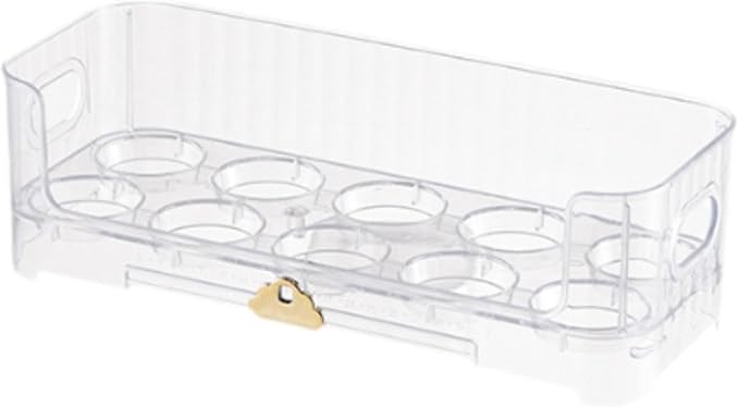 Egg Holder,Home Egg Container for Refrigerator Side Door Egg Dispenser Stackable Organizer Tray Container for Kitchen or Pantry Organizers and Storage Cupboard Cabinet