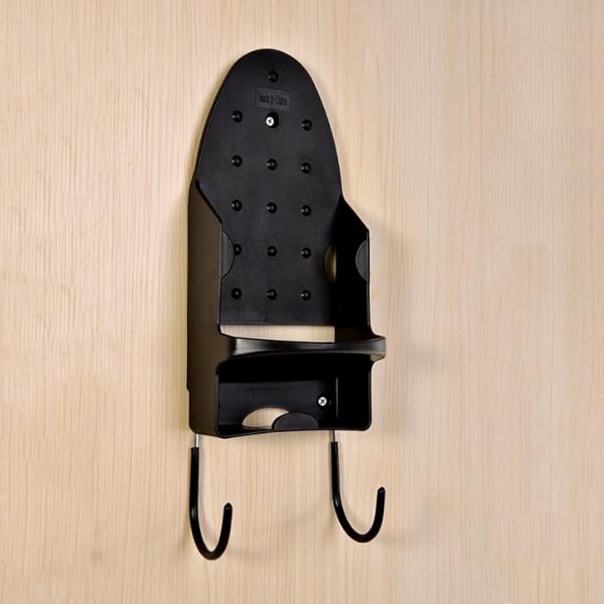 Compact Electric Iron Holder Bathroom Organizer Shelf Heat Resistant Wall Mount for Iron Ironing Board Storage Strong Hooks for Boards Home Use