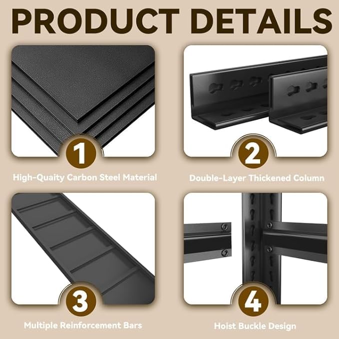 Over Washer and Dryer Shelves, Laundry Room Shelves Adjustable Metal Heavy Duty Freestanding Storage Shelves, Washing Machine Rack for Organization and Storage, Black (Black, 63''H*31.5''W*15.75''D)