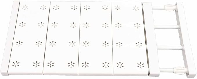 Closet Tension Shelf, Expandable Closet Shelves Organizers Wardrobe Divider Shelving Separator Adjustable Shelf for Cabinet Cupboard Kitchen Bathroom School Locker (Length 18.90‑31.50in)