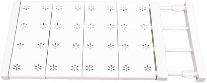 Closet Tension Shelf, Expandable Closet Shelves Organizers Wardrobe Divider Shelving Separator Adjustable Shelf for Cabinet Cupboard Kitchen Bathroom School Locker (Length 18.90‑31.50in)