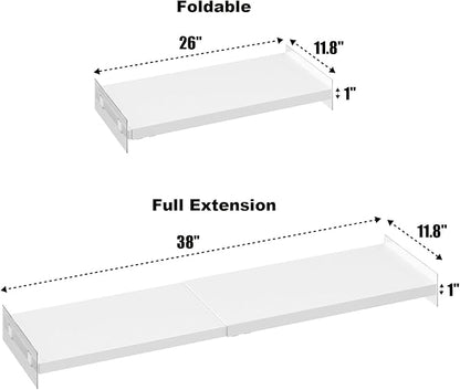 26-38in Expandable Shelf,Tension Shelves for Closet,Expandable Shelf for Cabinet Cabinet Pantry, 11.8" D,1pack
