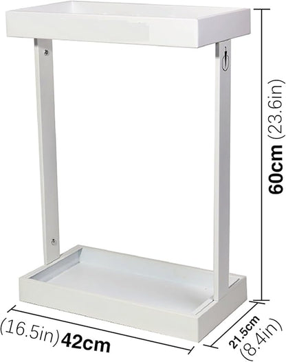 Metal Umbrella Holder for Indoor Entryway Can hold 16 umbrellas，tall Large Capacity Umbrella Storage stand With removable drain tray,For Hotel,Offices,home,Commercial(Black)