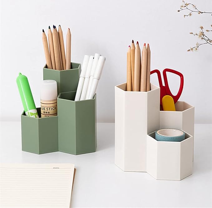 Pencil Organizer Pen Holder for Desk Pens Cup Small Desk Organizer Cute Pen Holder for Office,School and Home (Green)
