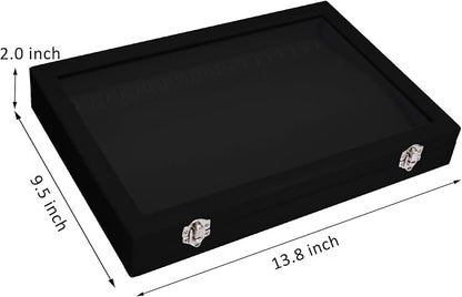 Velvet Necklace Display Jewelry Tray 20 Hook Necklace Tray Necklace Pendant Jewelry Tray for Women and Girls