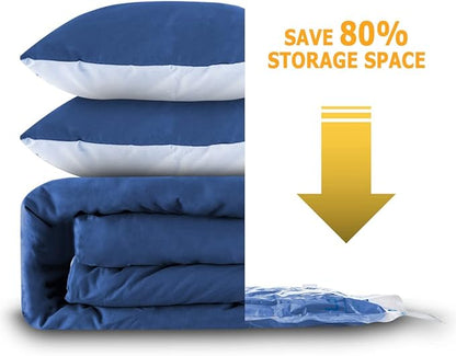 6 XXL Vacuum Storage Bags Jumbo, Space Saver Sealer Bags, fVacuum seal bags for clothing, Pillows, Comforters, Blankets, Bedding