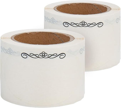 L LIKED 240 Stickers Dissolvable Food Labels for Containers 1 1/2" x 2 1/2" Canning Labels for Jars (Roll of 120) (2 Rolls) (Pack of 2)
