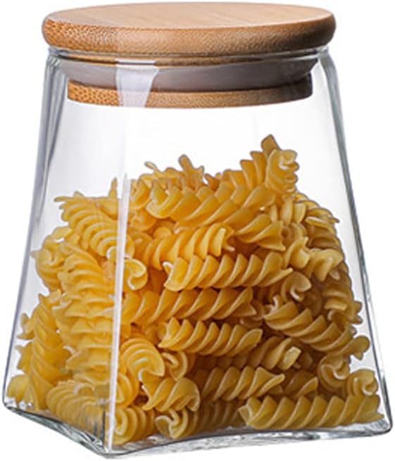 Glass Jars with Lids, Candy Jar with Lid, Coffee jar for Counter, Jar with Airtight Lids, Clear Glass Jar for Candy, Tea, Coffee Bean, Sugar, Spices, Apothecary etc (12oz/350ml)