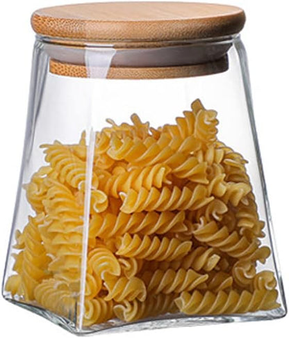 Glass Jars with Lids, Candy Jar with Lid, Coffee jar for Counter, Jar with Airtight Lids, Clear Glass Jar for Candy, Tea, Coffee Bean, Sugar, Spices, Apothecary etc (12oz/350ml)