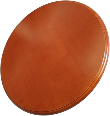 32''Round Walnut Rotating Dinner Platters, Large Lazy Susan Turntable, 360-Degree Smooth Rotation for Kitchens, Dining Rooms