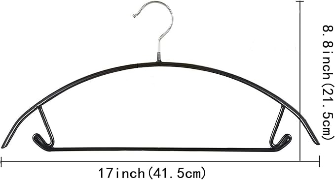 ShgHzz Premium PVC Coating Metal Hangers 40 Pack, Heavyduty, Non Slip Slimline, Suit Jacket T Shirt Hangers, Gold Hooks, Space Saving Clothes Hanger (Black)