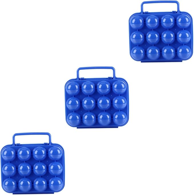 GLEAVI 3pcs Portable Folding Handle Carrier Capacity Storage Container for Kitchen and Outdoor Design