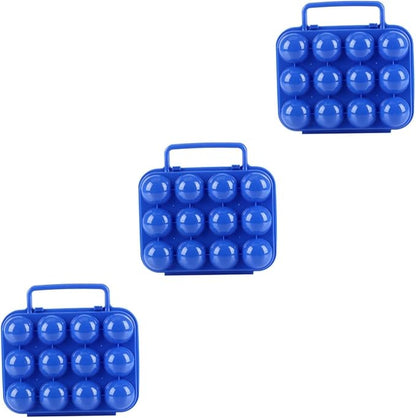 GLEAVI 3pcs Portable Folding Handle Carrier Capacity Storage Container for Kitchen and Outdoor Design