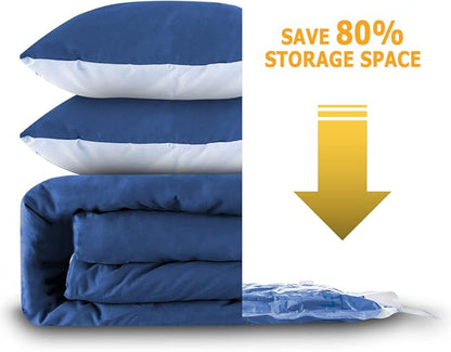 Vacuum Storage Bags 7 Jumbo, Space Saver Sealer Bags,Vacuum seal bags for clothing, Pillows, Comforters, Blankets, Bedding