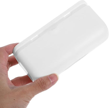 NUOBESTY 2Pcs Wall Mounted Trash Bag Dispenser, Universal Size Trash Bag Holder Organizer No Drill Easy Installation Storage Box for Kitchen, Bathroom & Pantry (White)