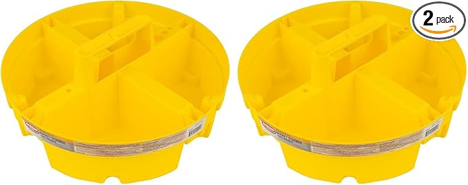 Bucket Boss - Bucket Stacker Small Parts Organizer, Bucket Organization (15051), Yellow (Pack of 2)
