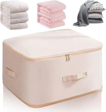 Ultra Space Saving Self Compression Organizer, 2025 New Storage Organizerr, Dustproof and Moisture-proof Compression Storage Bag for Comforters, Clothes, Blankets (Apricot Pink, X-Large)