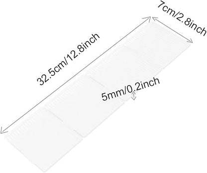 Onerbuy 8pcs Adjustable Grid Drawer Dividers DIY Plastic Closet Separator Tidy Organizer Container for Underwear Socks Belt Office Supplies(Transparent White)