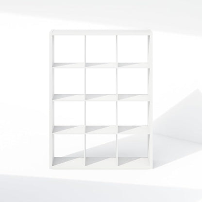 Furinno Cubic Closet Organizers and Storage, 12-Cube Closet Organizer, Open Shelf Closet Storage, Extra Thick Frame for Wardrobe, Bedroom, Living Room, White