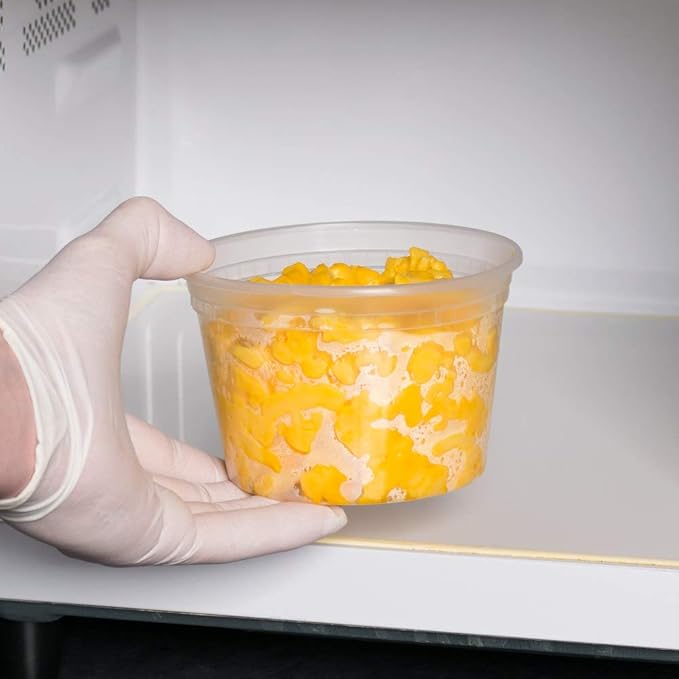Birsppy TSHOMEGOODS Deli Food Storage Containers With Lids 16 Oz. /Freezer Safe/Microwaveable/Meal Prep/Airtight Lids/Take Out/Disposable/Leak Proof/Buffets/Stackable (24 Pack) Extra Hard Plastic.