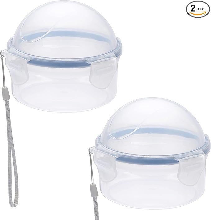 JUXYES Small Fruit and Vegetable Storage Containers With Lid, Plastic Onion Storage Keeper Containers for Fridge, Portable Fruit And Vegetable Savers Storage Containers for Onion Tomato Lemon Apple