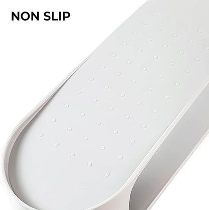 carrotez Shoe Slots Organizer 3 Pack - [Litem] Space Saving Shoe Organizer Rack for Closet - Easy Shoe Stacker, 9.84'' x 3.89'' x 4.26'' (White, 3 Pack)