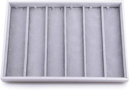 Oirlv Velvet Stackable Jewelry Tray Necklace Pendant Organizer Display Showcase Jewelry Storage trays