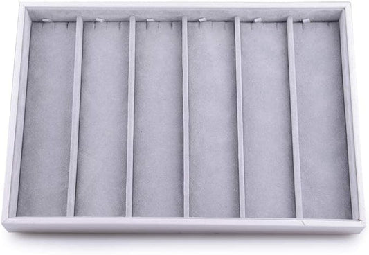 Oirlv Velvet Stackable Jewelry Tray Necklace Pendant Organizer Display Showcase Jewelry Storage trays