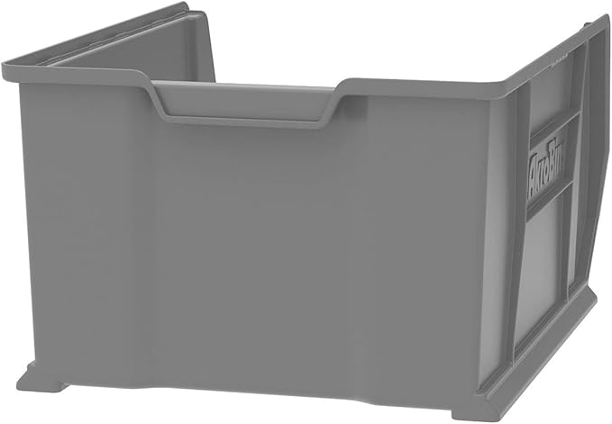 Akro-Mils 30289 Super-Size AkroBins Plastic Storage Bins, Space-Saving Stackable Bins for Garage, Classroom, Warehouse Organization, 24-Inch L x 18-Inch W x 12-Inch H, Clear, 1-Pack