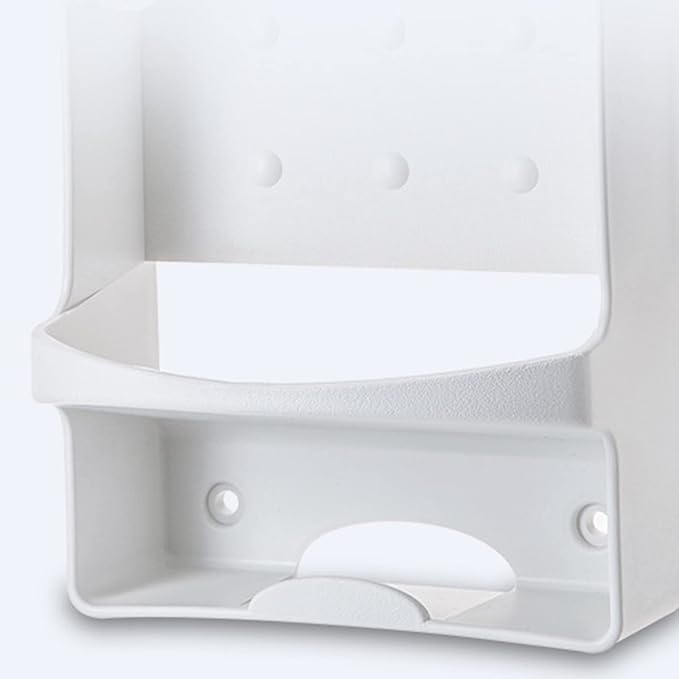 Ironing Board Hanger Wall Mount, Electric Iron Holder Rack Organizer with Hooks for Household Bathroom Laundry Room Closet Hotel White
