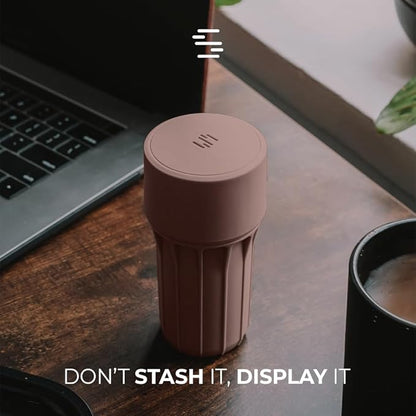 Staze Preserve Vacuum Sealed Storage Jars (148ml) | Herb Storage & Food Storage Container with Protection - (CLAY)