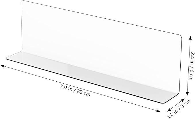 Magnetic Shelf Dividers 10 Pack L Shape PVC Commodity Baffle for Supermarket and Retail Store Organization Plastic Side Panels 7.87X2.36X1.18 Inches