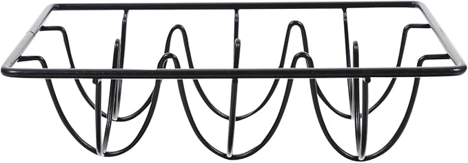 6 Compartment Wire Egg Holder Rack for Kitchen Refrigerator Storage and Display Compact 2.36X4.72X2.36 Inch Black Metal Egg Organizer
