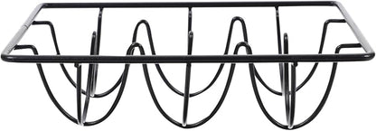 6 Compartment Wire Egg Holder Rack for Kitchen Refrigerator Storage and Display Compact 2.36X4.72X2.36 Inch Black Metal Egg Organizer